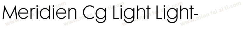 Meridien Cg Light Light字体转换